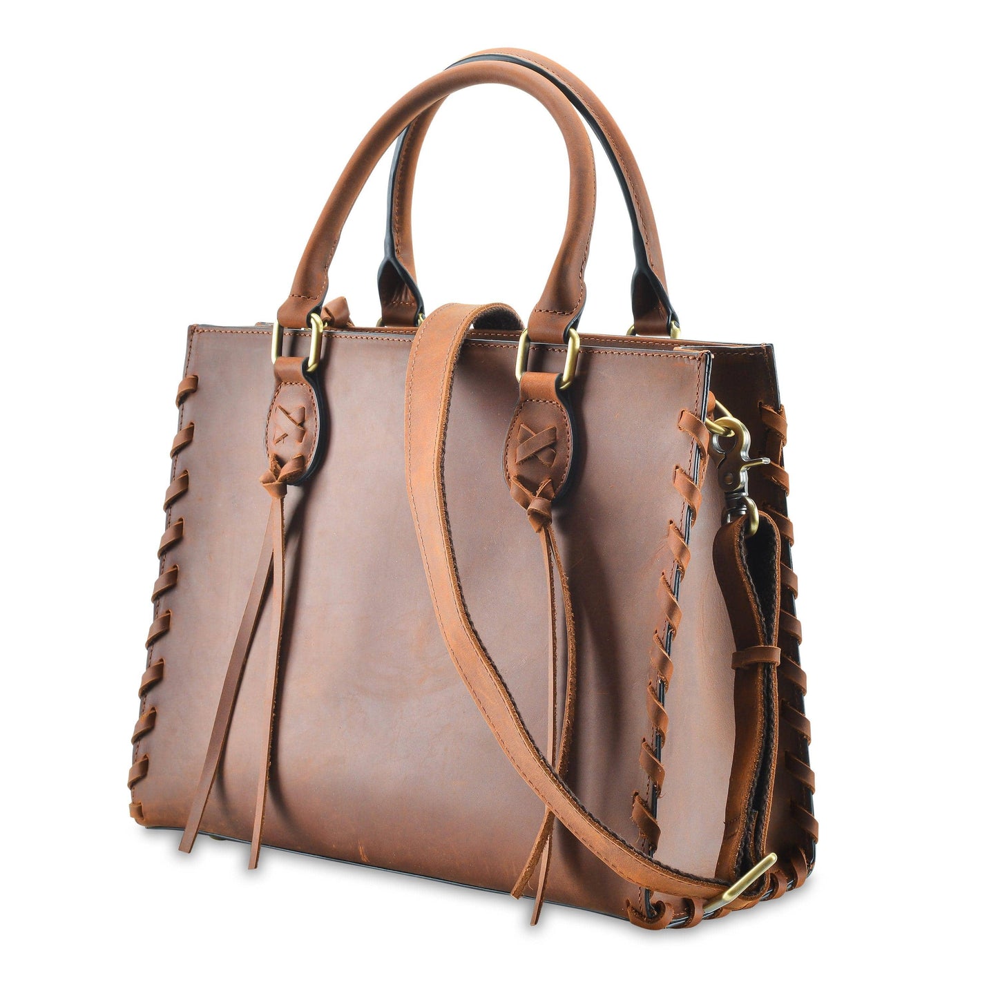 Concealed Carry Emma Leather Satchel by Lady Conceal