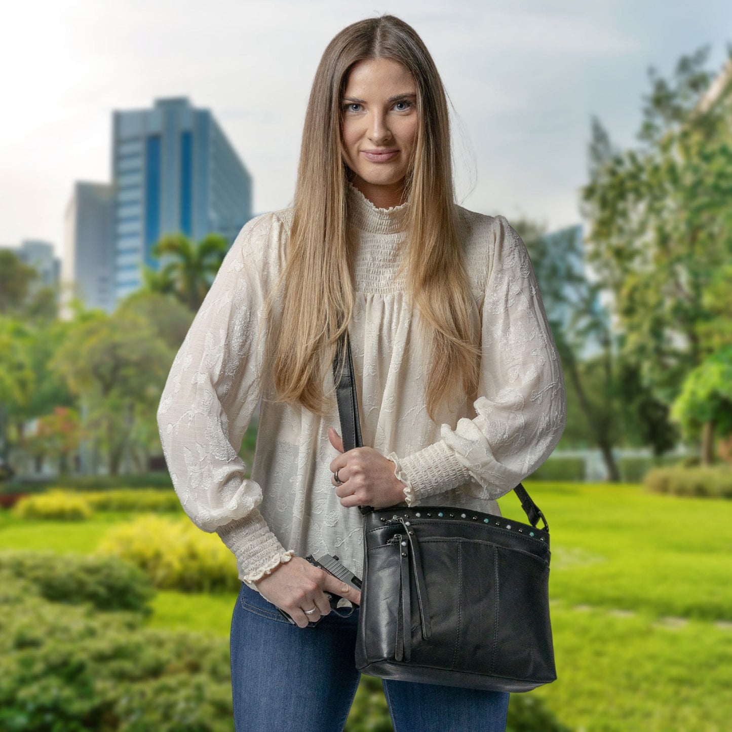 Concealed Carry Brynn Leather Crossbody by Lady Conceal