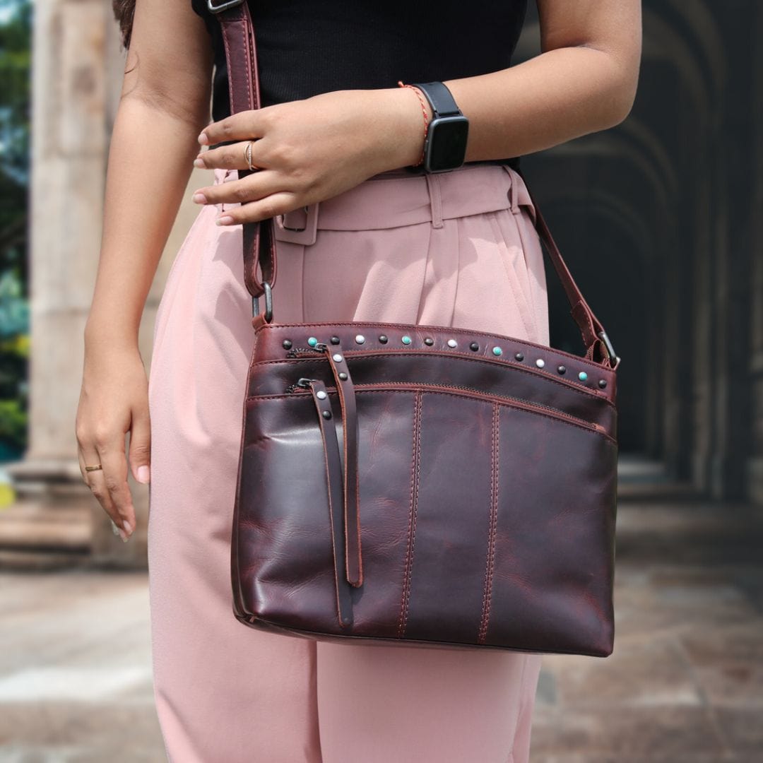 Concealed Carry Brynn Leather Crossbody by Lady Conceal