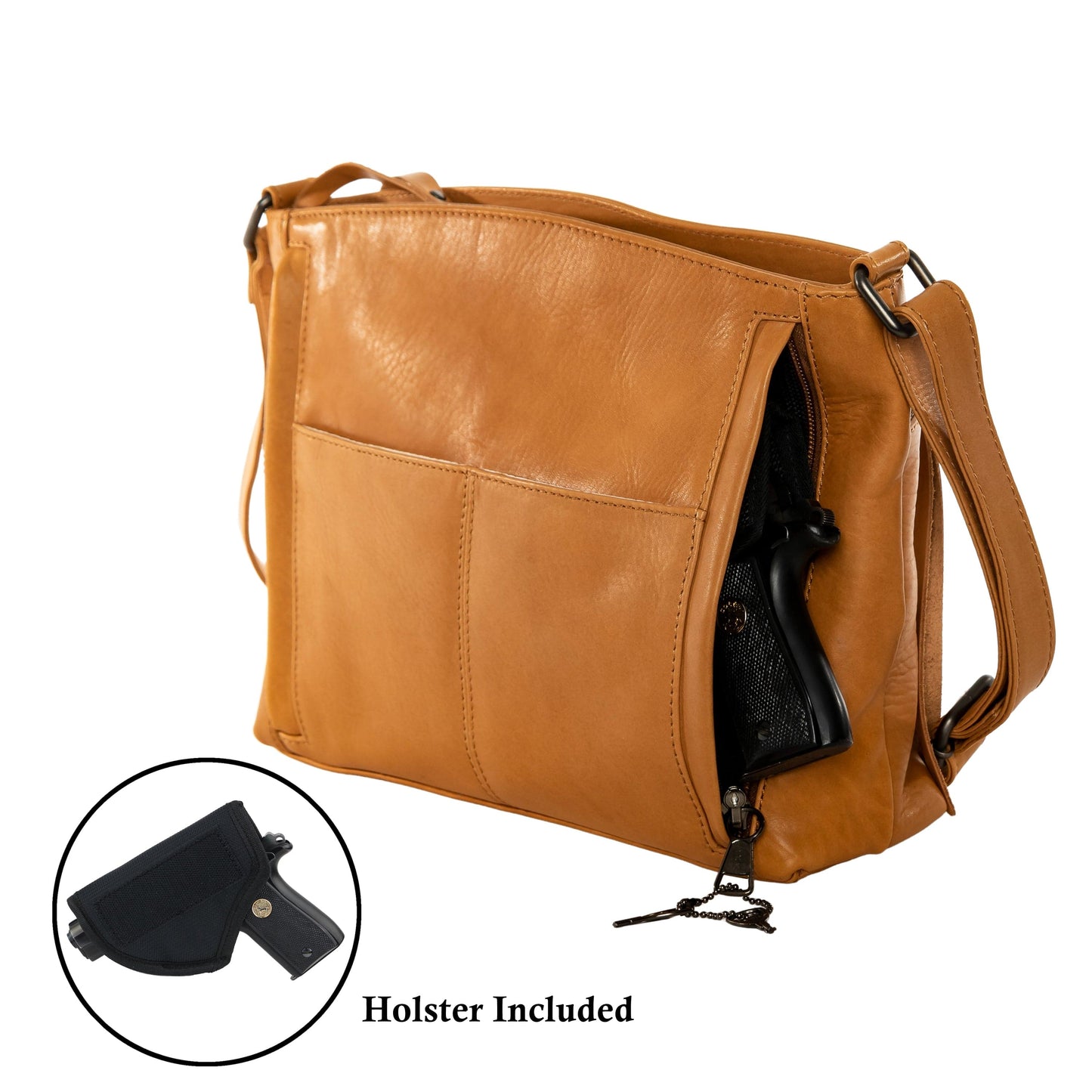 Concealed Carry Brynn Leather Crossbody by Lady Conceal