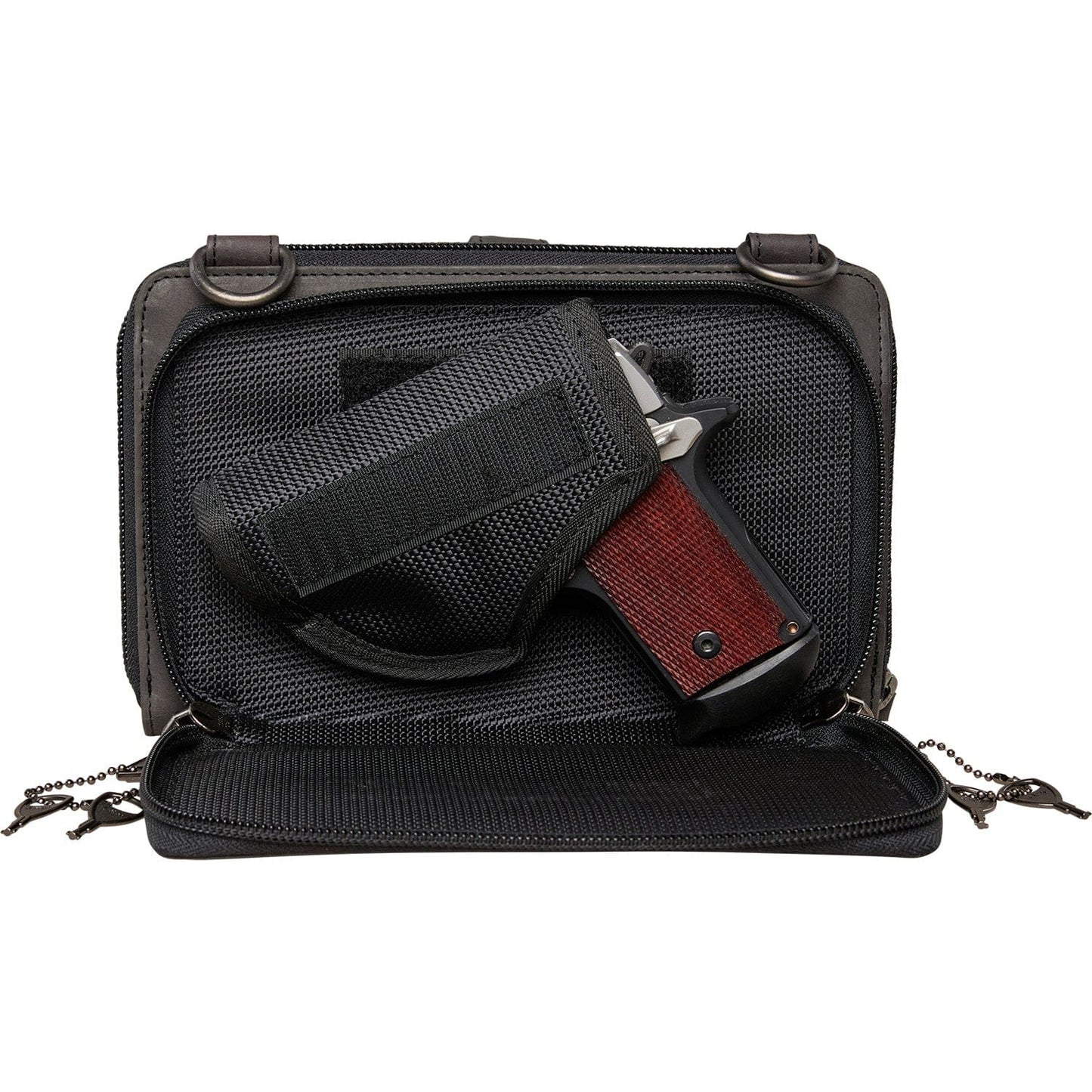 Concealed Carry Millie Leather Crossbody Organizer by Lady Conceal - Small