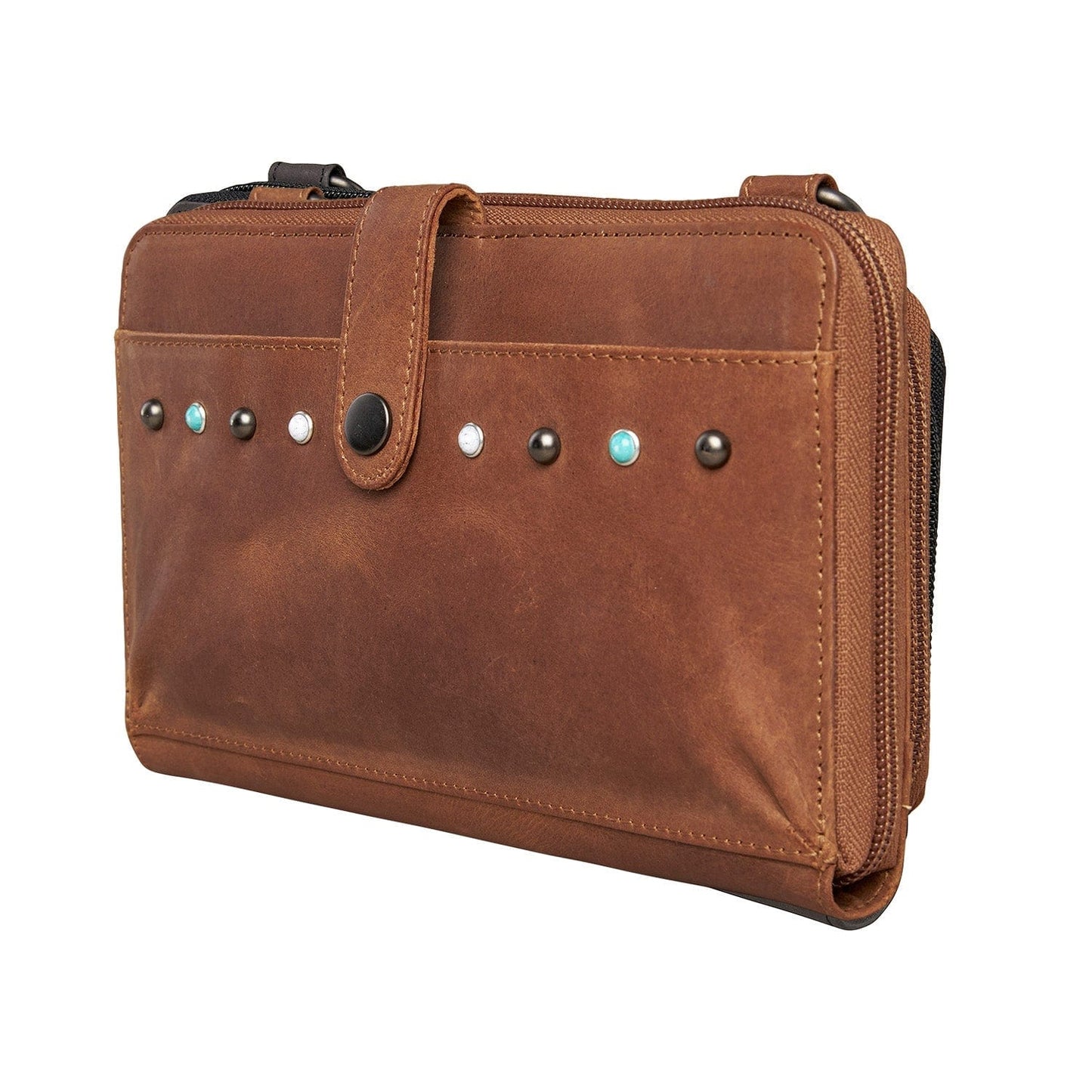 Concealed Carry Millie Leather Crossbody Organizer by Lady Conceal - Small