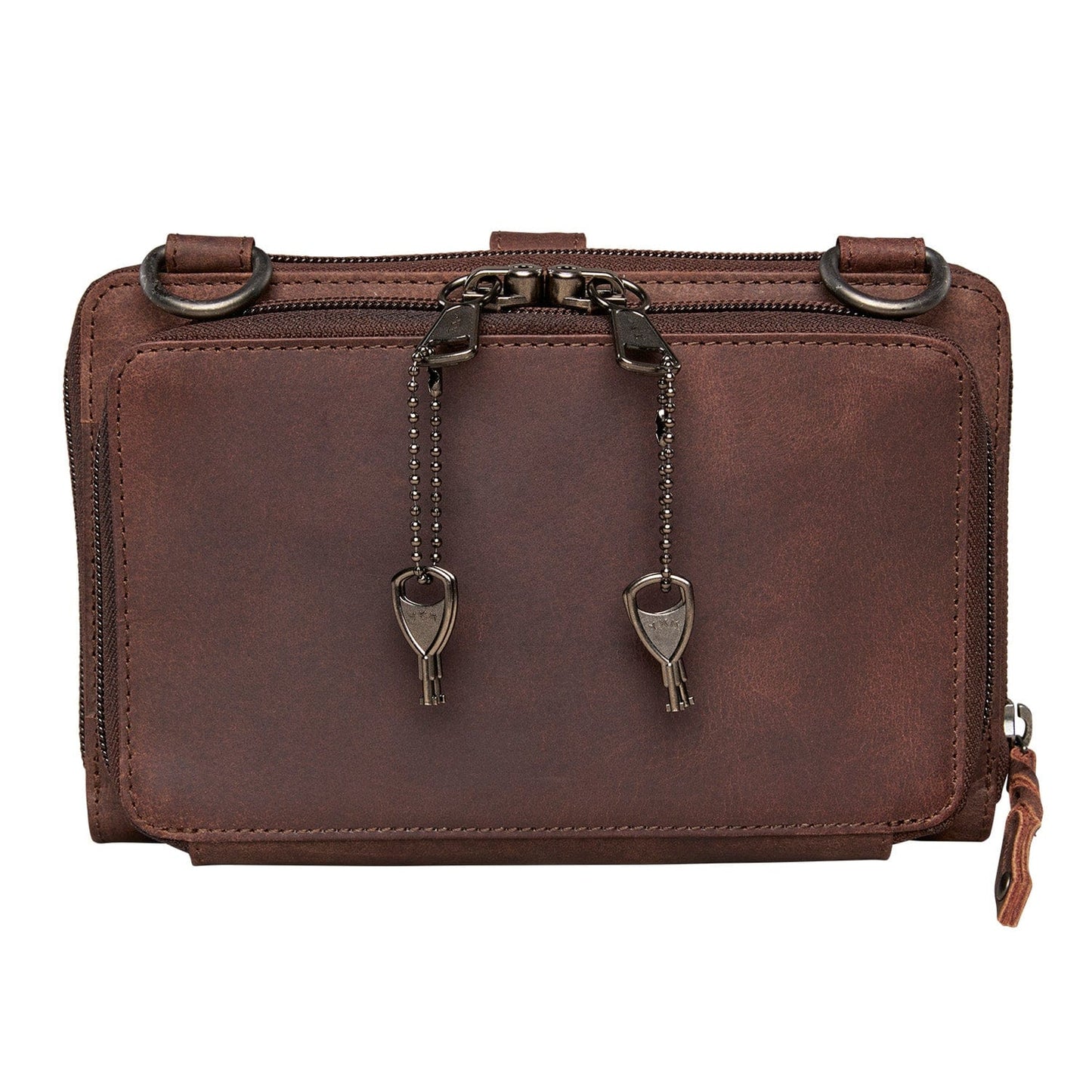 Concealed Carry Millie Leather Crossbody Organizer - Extra Small