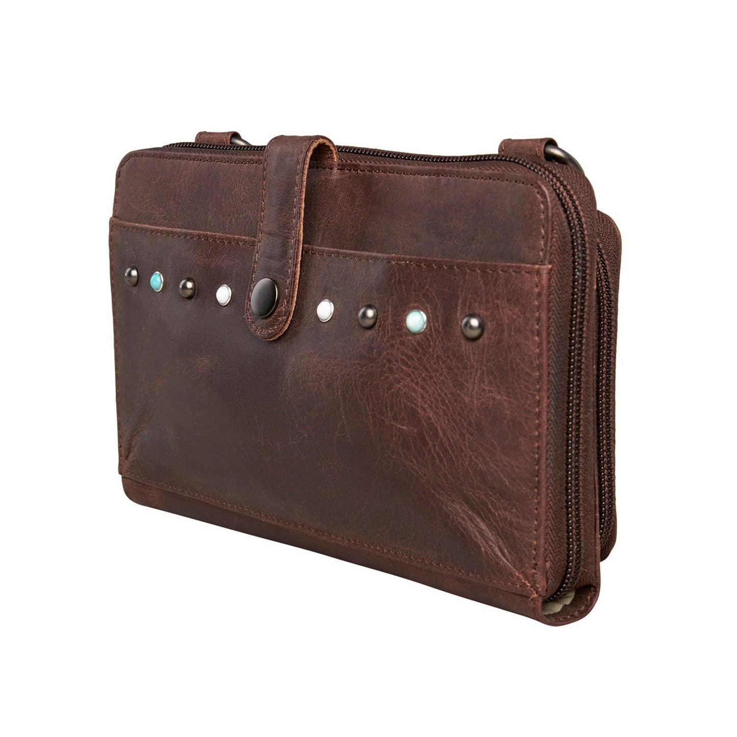 Concealed Carry Millie Leather Crossbody Organizer - Extra Small