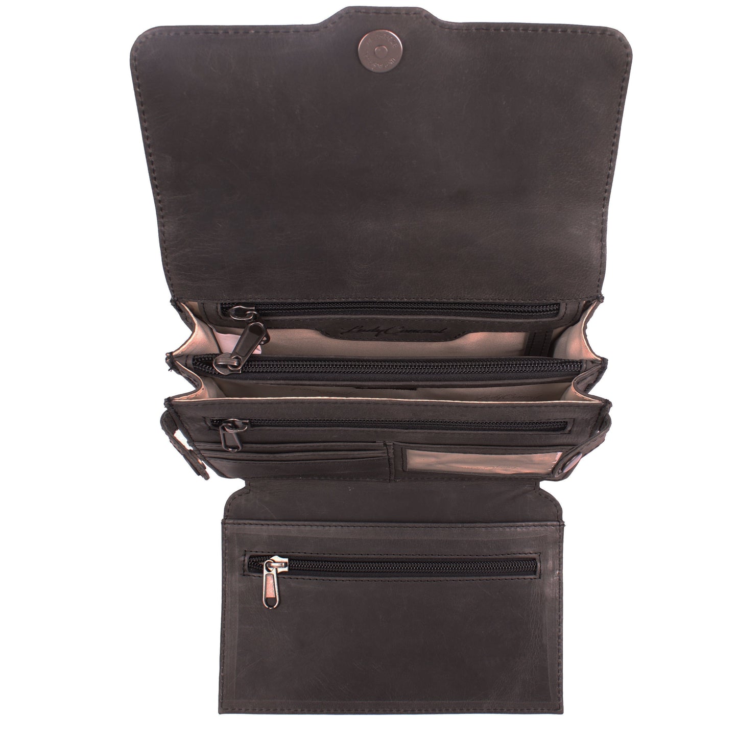 Concealed Carry Jolene Leather Crossbody Organizer by Lady Conceal