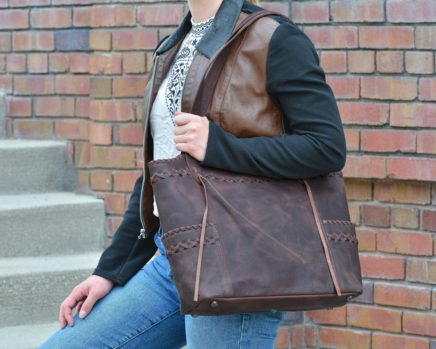 Concealed Carry Kendall Leather Tote by Lady Conceal