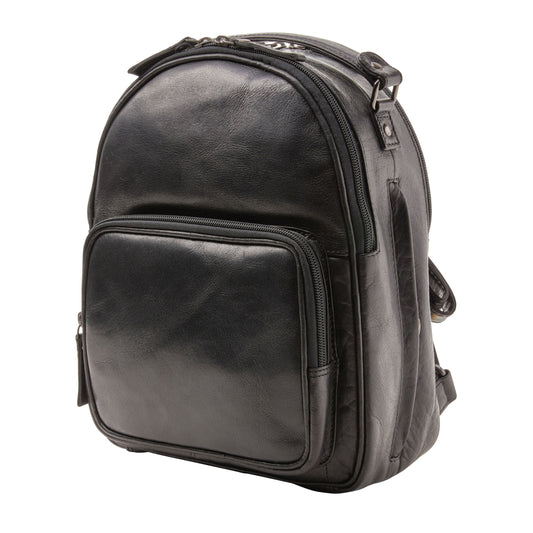 Concealed Carry Reese Unisex Leather Backpack