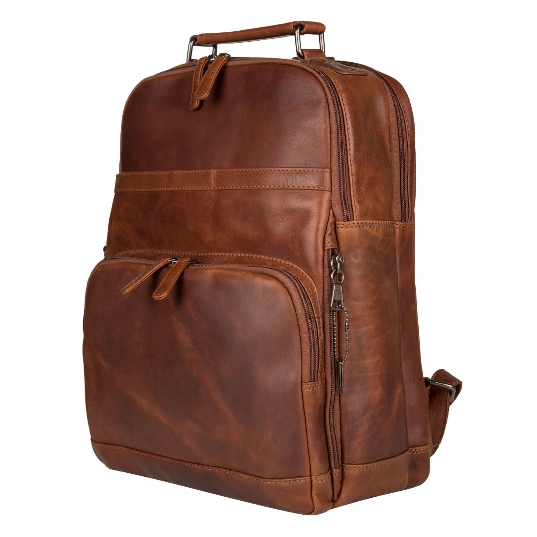 Concealed Carry Quinn Unisex Leather Backpack