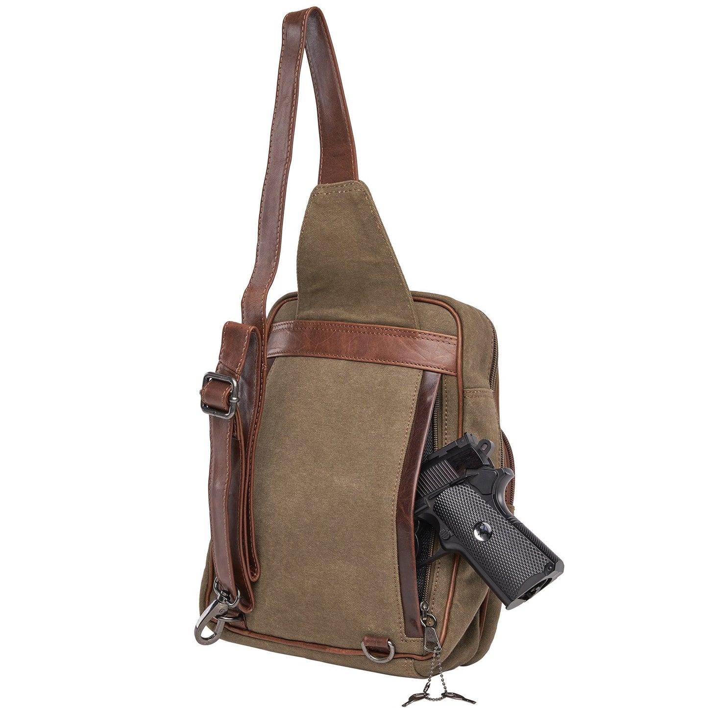 Concealed Carry Unisex Kennedy Canvas Sling Backpack