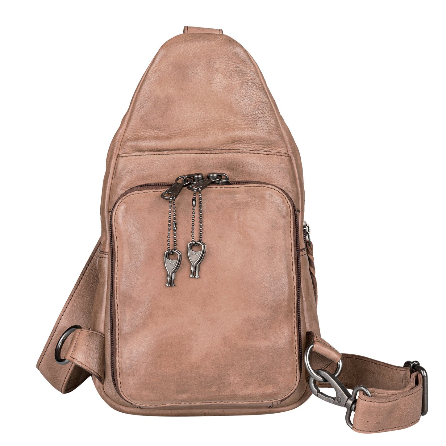 Concealed Carry Unisex Taylor Sling Leather Backpack by Lady Conceal