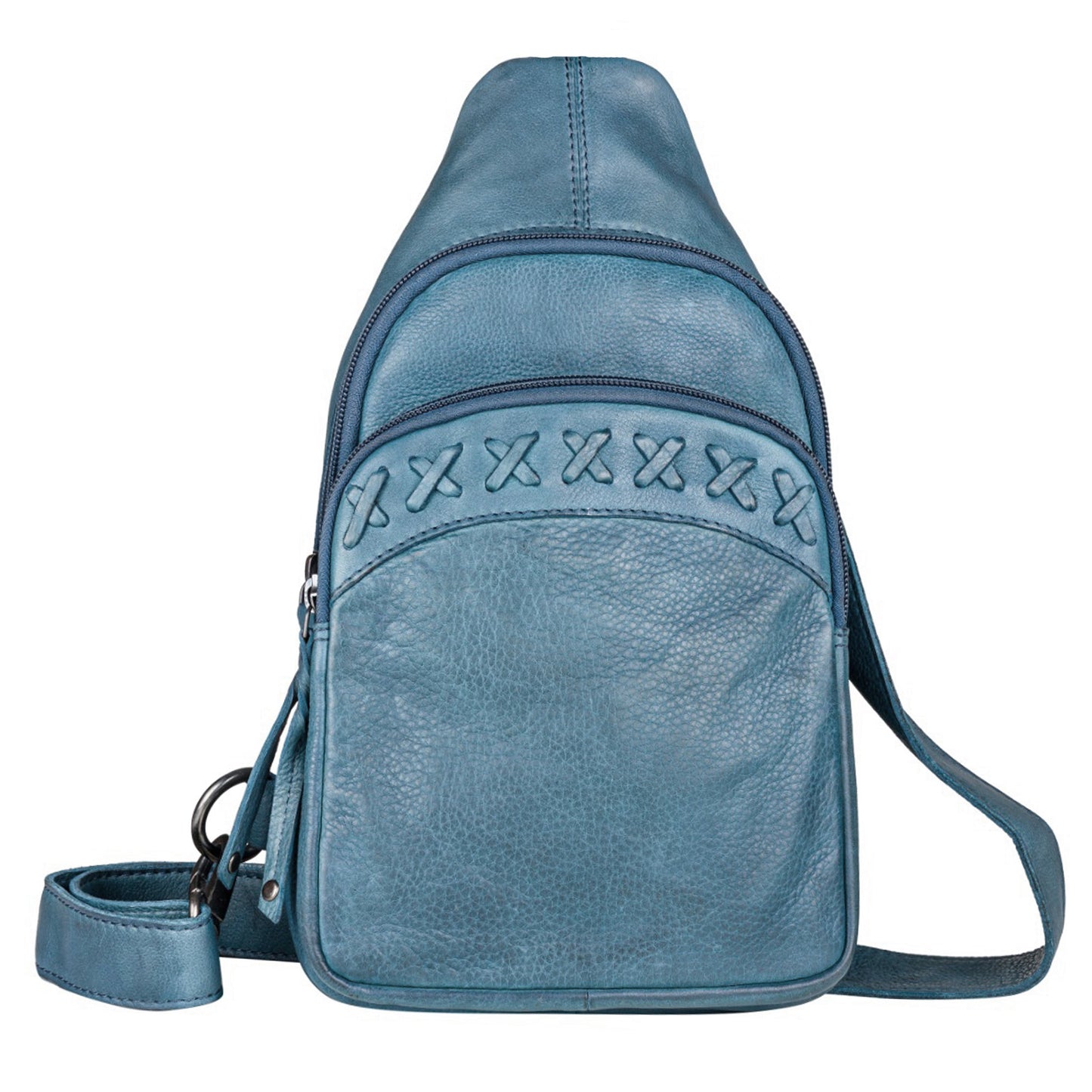 Concealed Carry Unisex Taylor Sling Leather Backpack by Lady Conceal