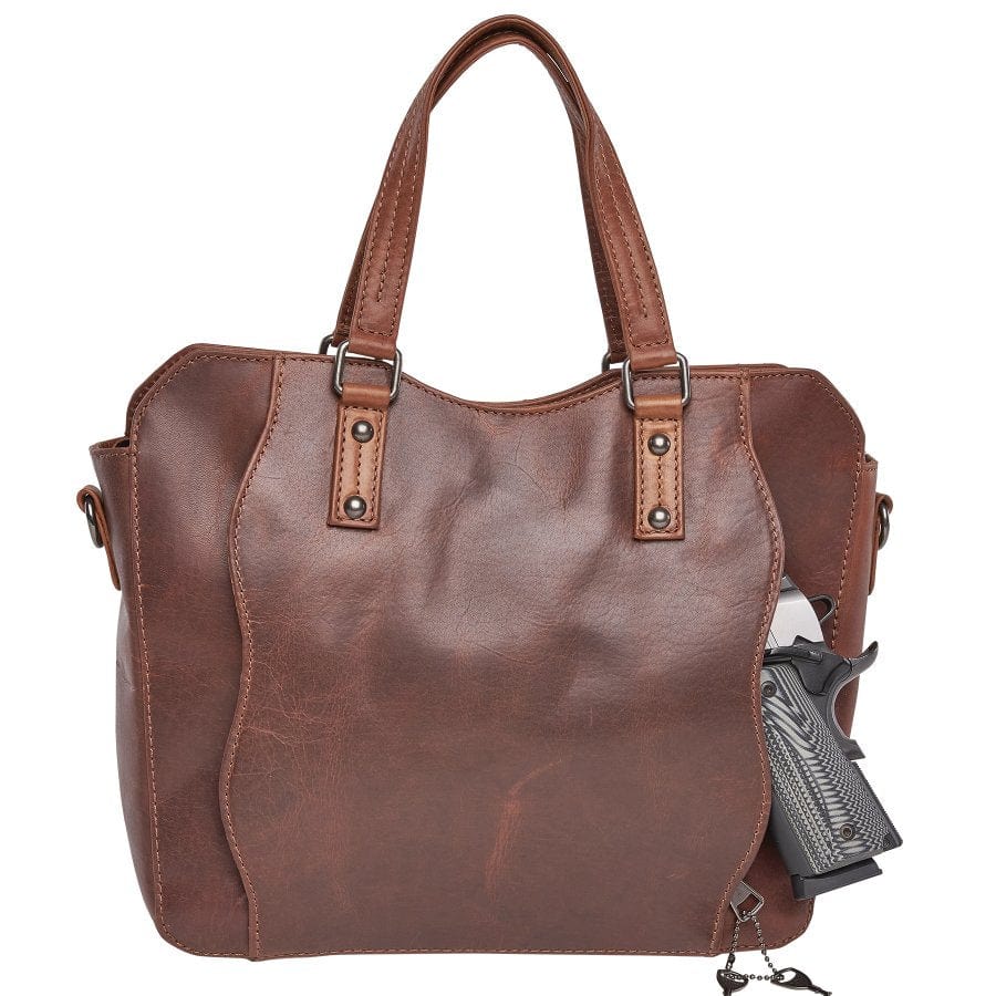 Concealed Carry Bethany Leather Satchel by Lady Conceal