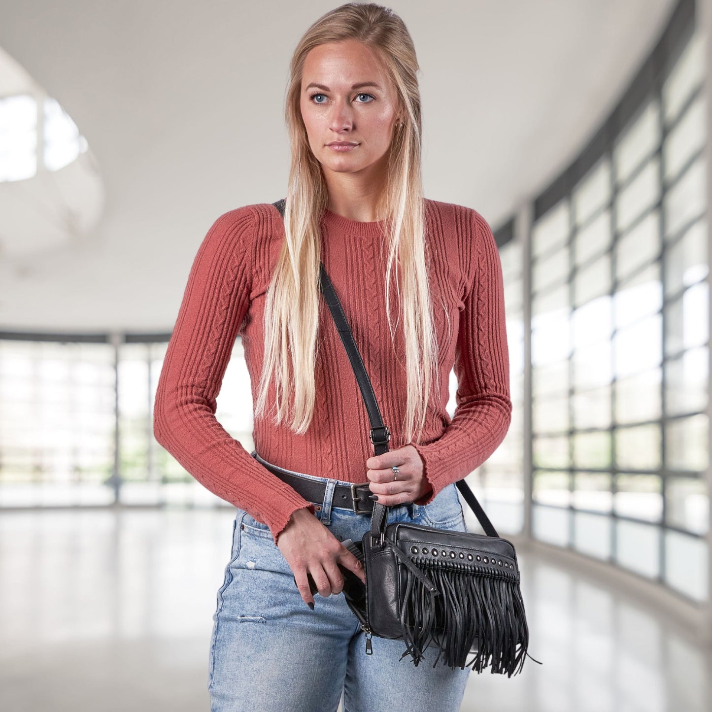 Concealed Carry Maggie Fringe Crossbody by Lady Conceal