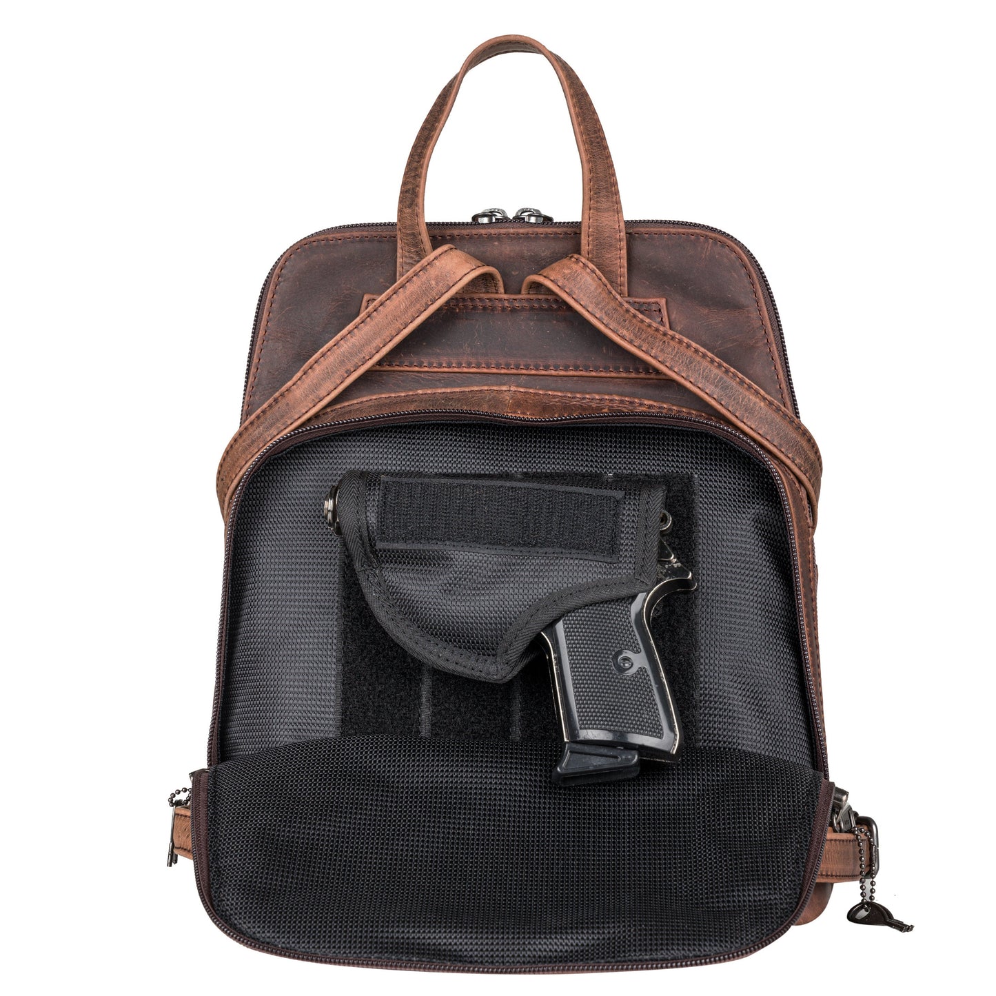 Concealed Carry Jayden Leather Backpack by Lady Conceal