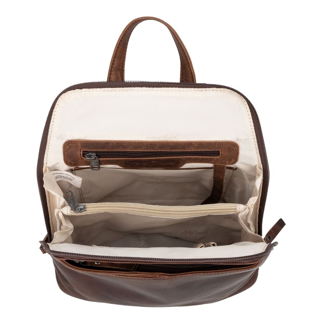 Concealed Carry Jayden Leather Backpack by Lady Conceal