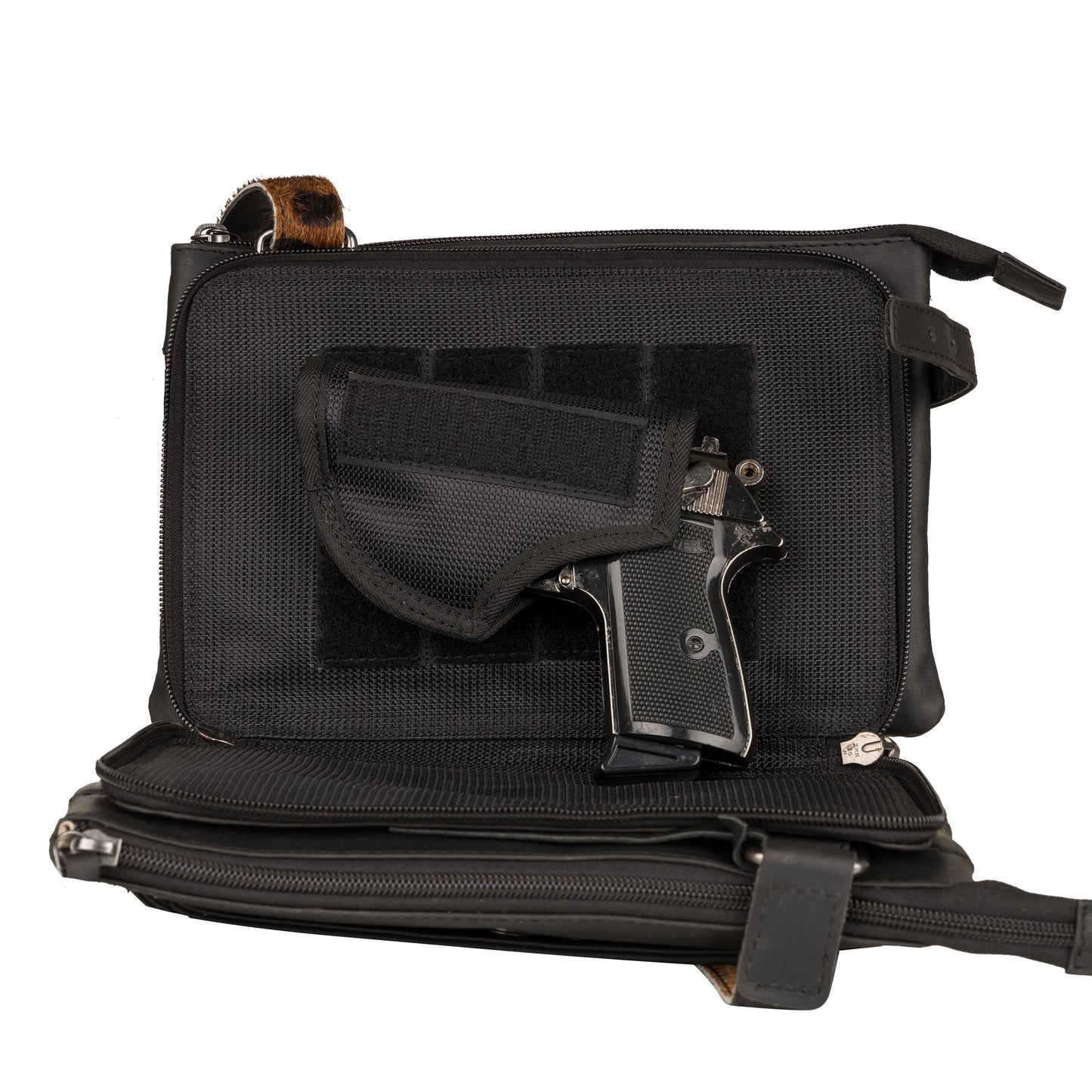 Concealed Carry Paige Hair-on Leather Crossbody by Lady Conceal