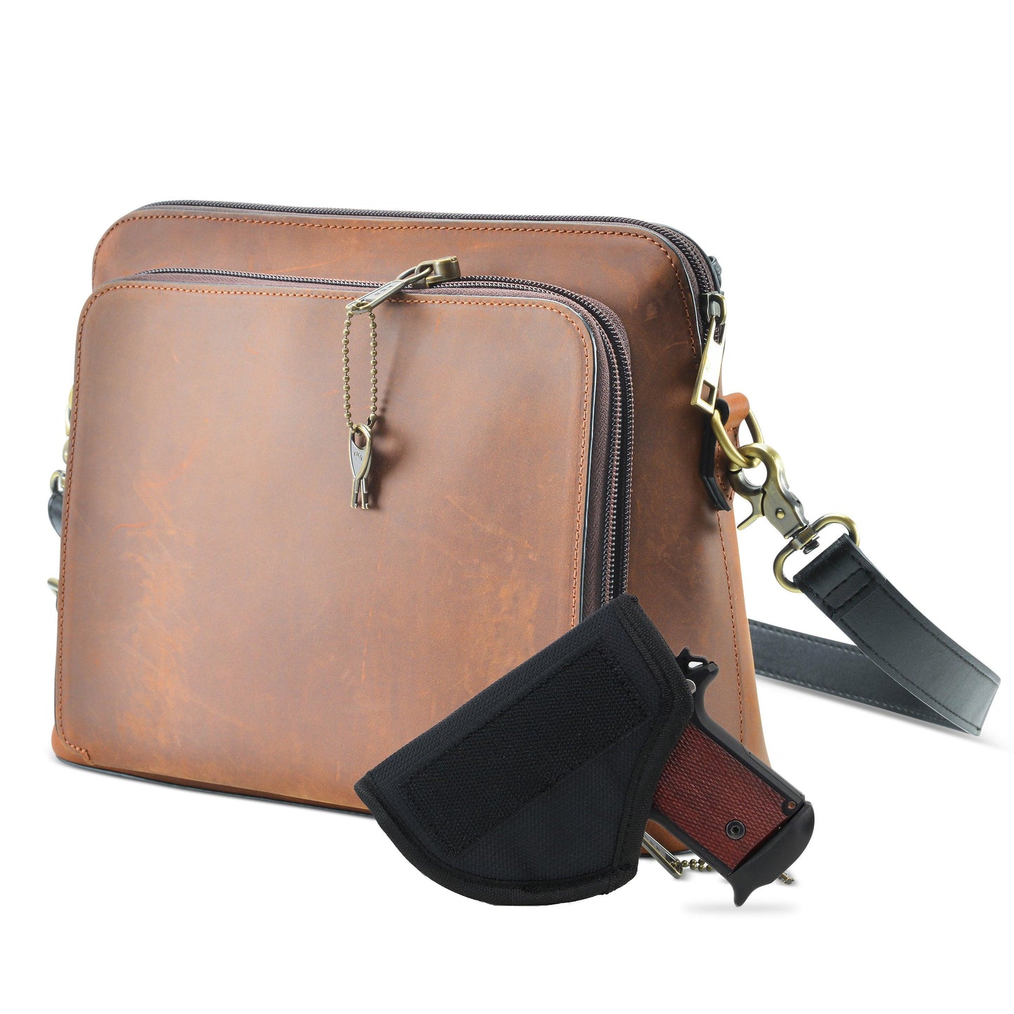 Concealed Carry Evelyn Leather Crossbody by Lady Conceal