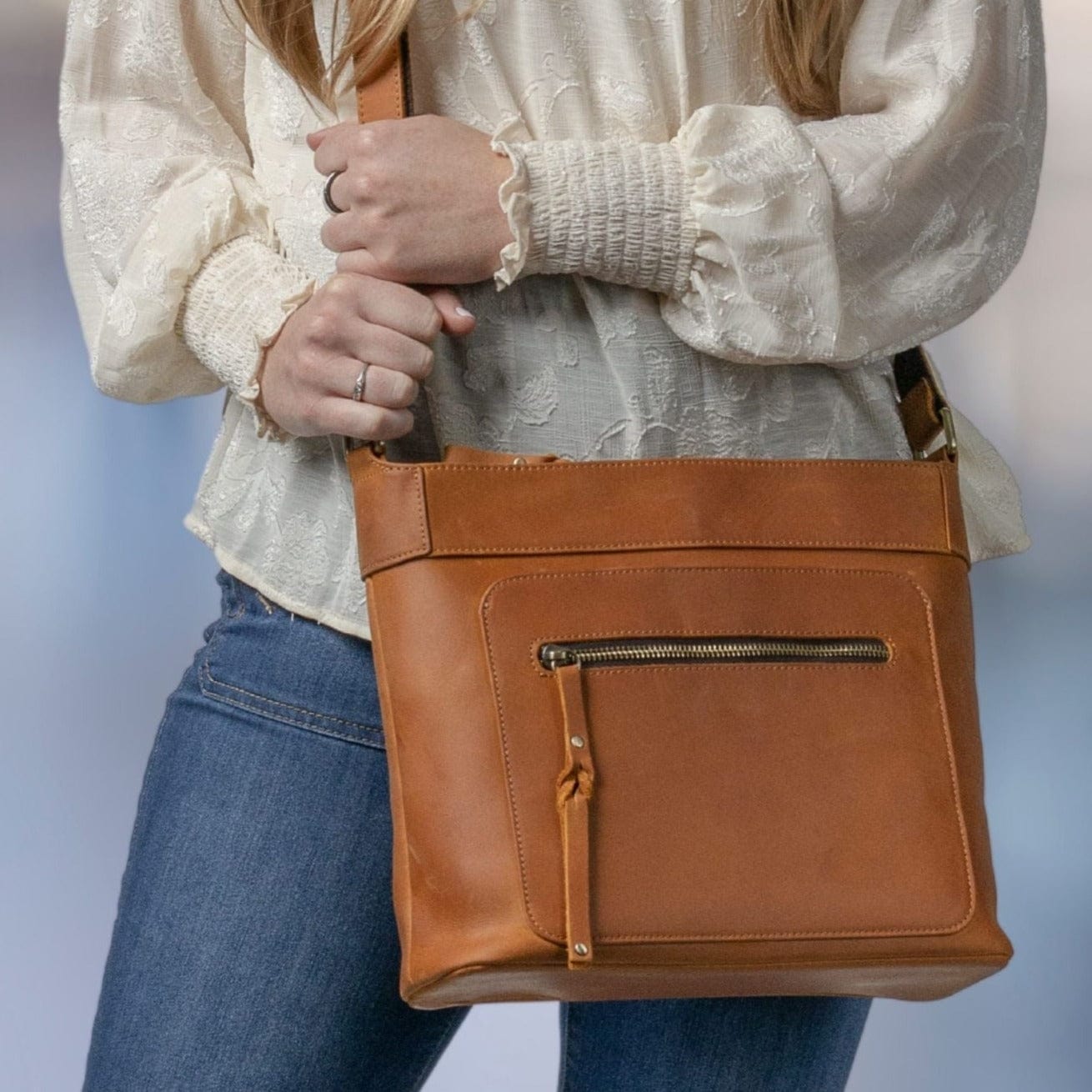 Concealed Carry Delaney Leather Crossbody by Lady Conceal