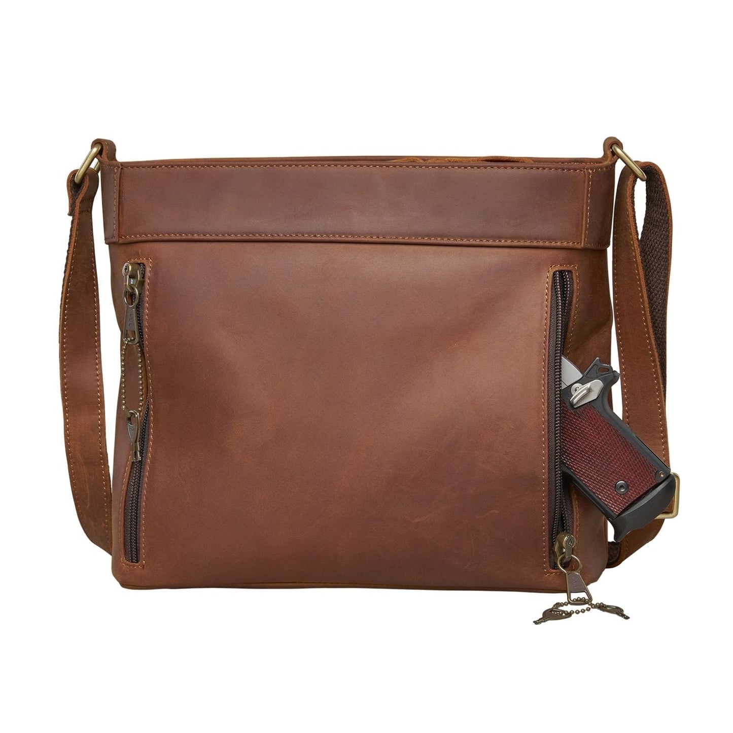 Concealed Carry Delaney Leather Crossbody by Lady Conceal