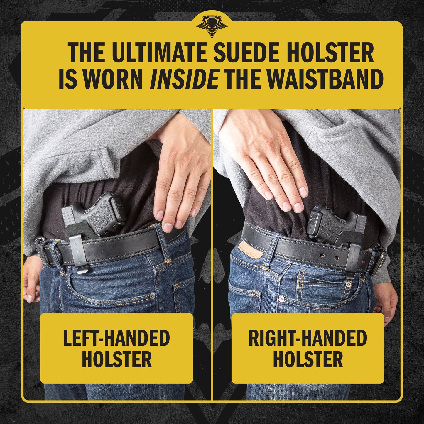 The Ultimate Suede IWB Holster - Medium Size | Fits Glock 42 | Sig P365 | Hellcat | Lifetime Warranty | Made in USA