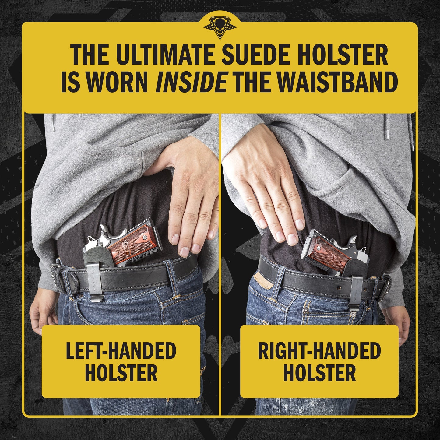 The Ultimate Suede Leather IWB Holster - Fits All 1911's - Lifetime Warranty - Made in USA