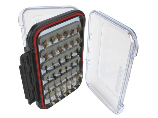 Dry Fly Assortment, 72 Dry Flies | 2 Sided Fly Box | Wild Water Fly Fishing