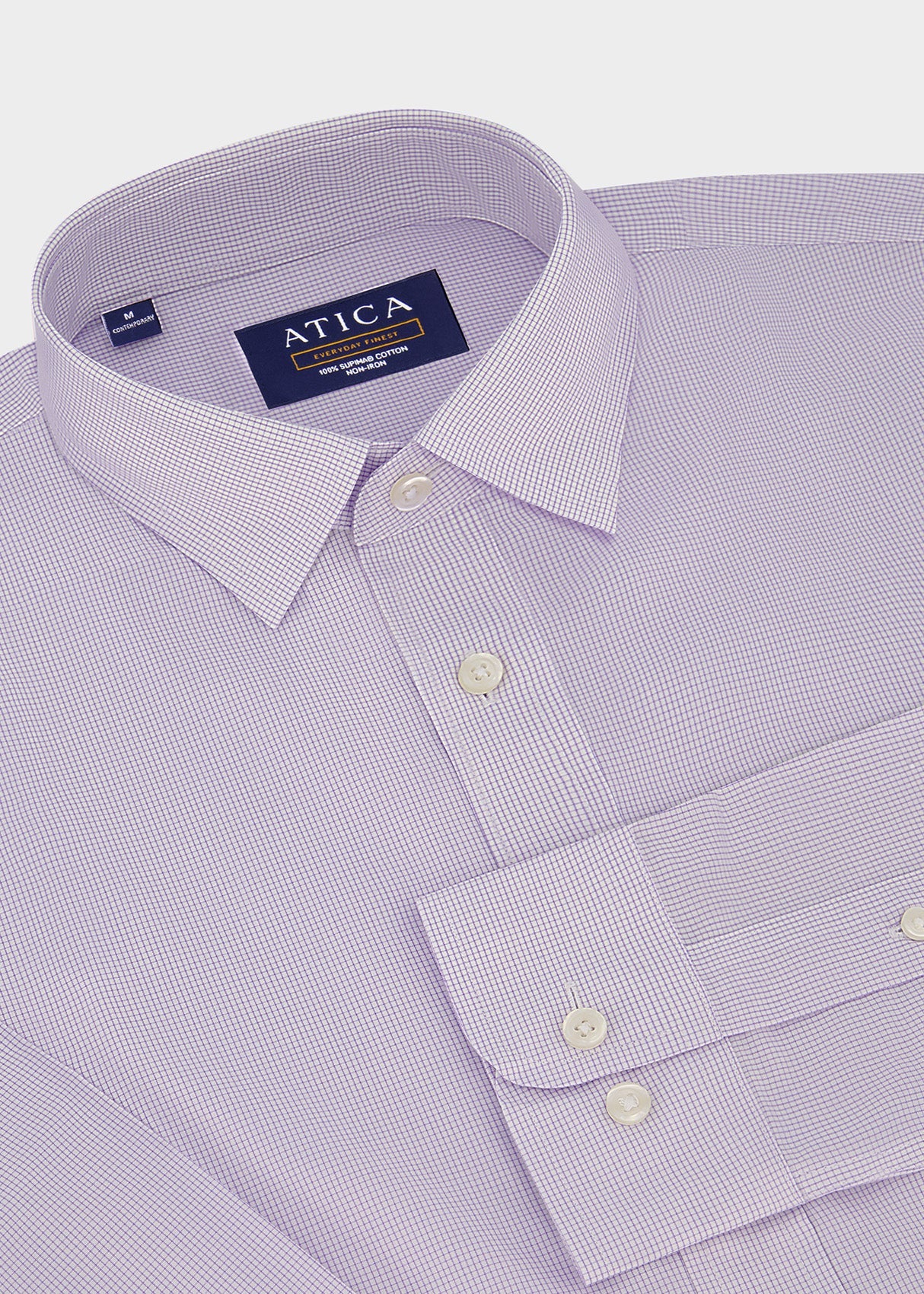 EVERYDAY Lavender Micro Grid Shirt