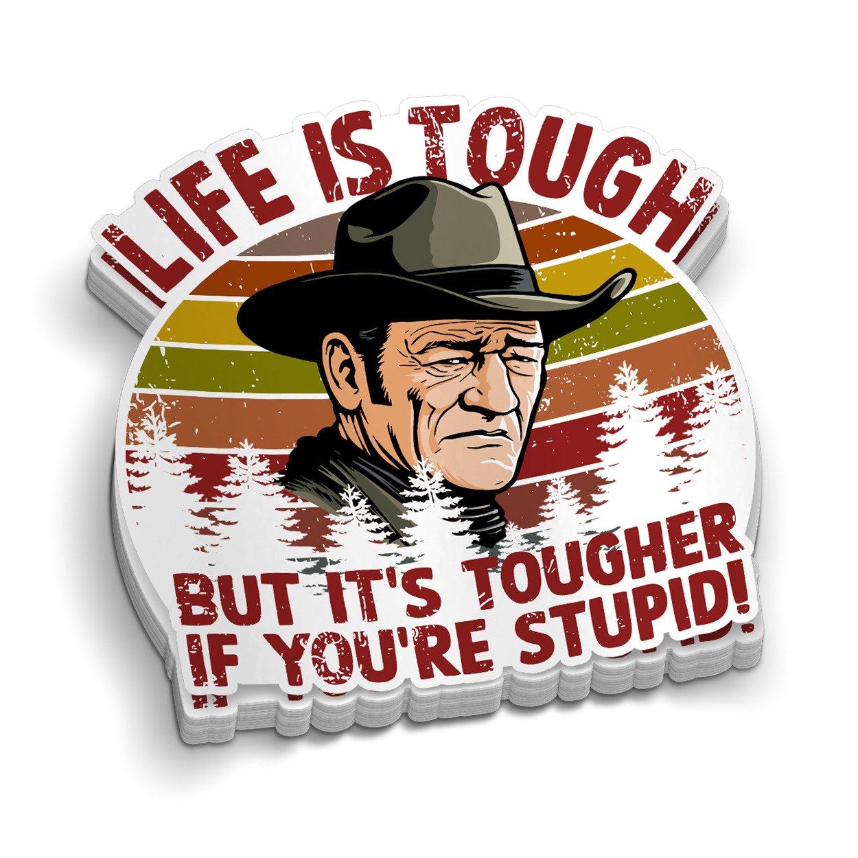 Life Is Tough Hard Hat Decal