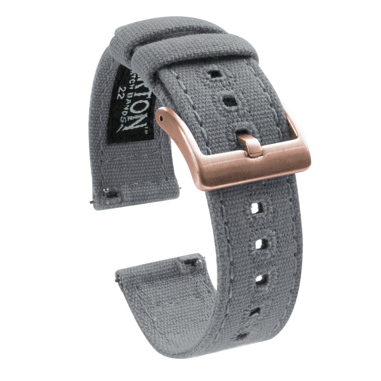 Cool Grey Premium Canvas Watch Band