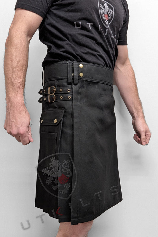 Standard Black Utility Kilt