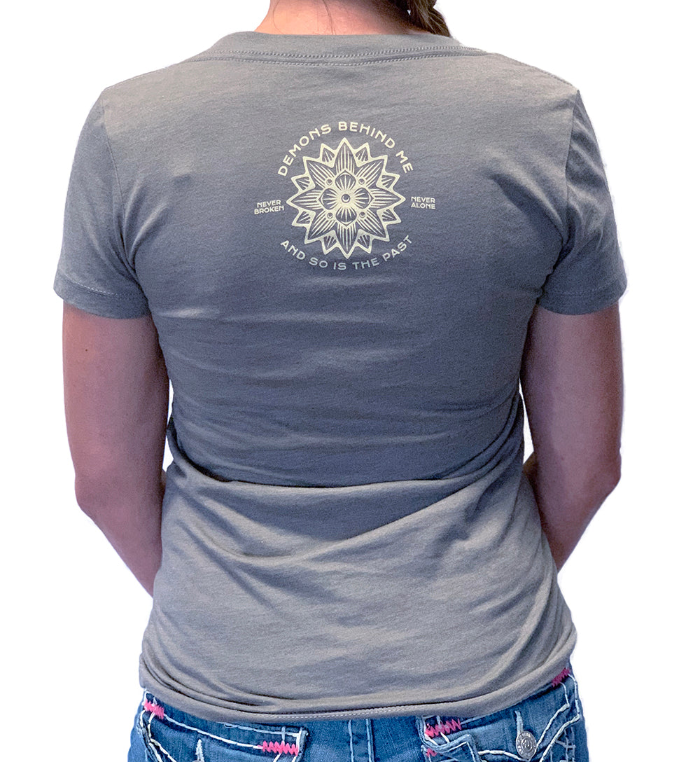 Women's Lotus Deep V  T- Shirt