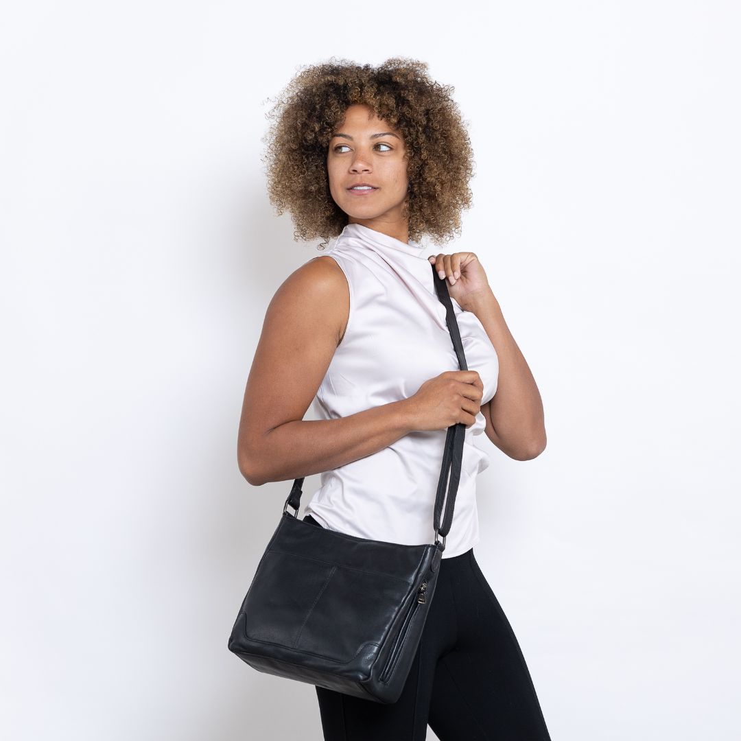 Concealed Carry Lydia Leather Crossbody by Lady Conceal