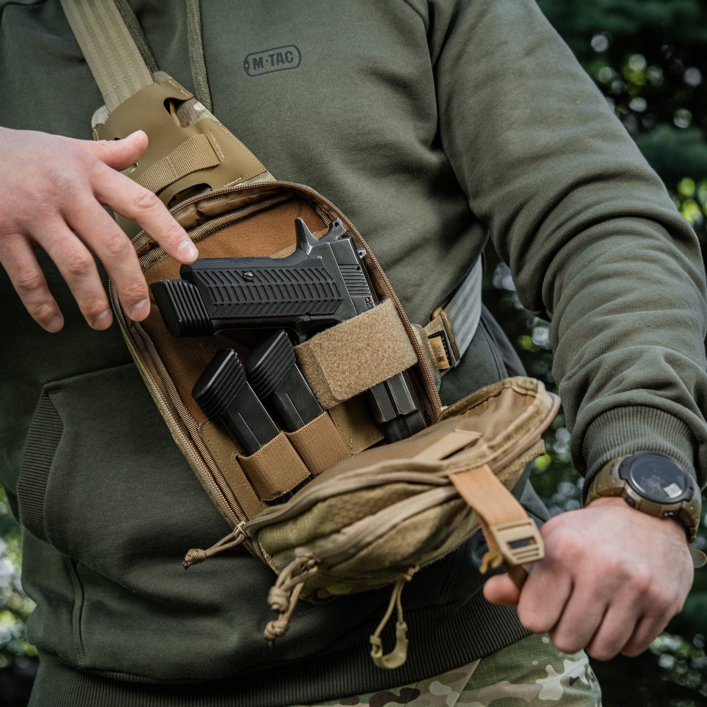 M-Tac Elite Sling Bag with Loop Panel