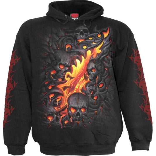 SKULL LAVA - Kids Hoody Black