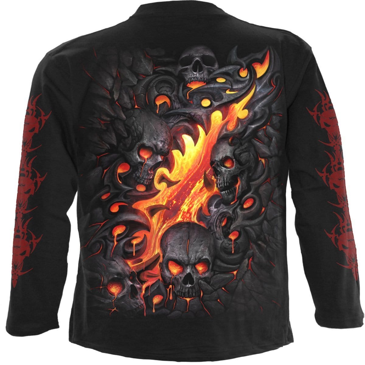 SKULL LAVA - Longsleeve T-Shirt Black