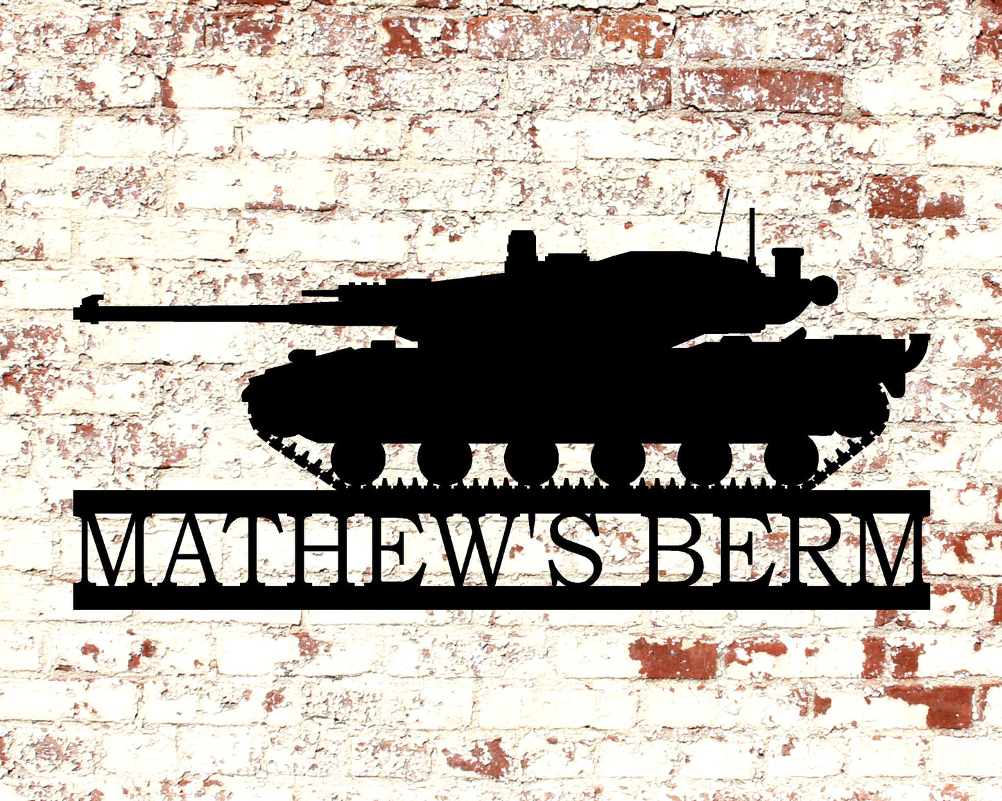 M1 A1/2 Abrams Tank Personalized Metal Sign