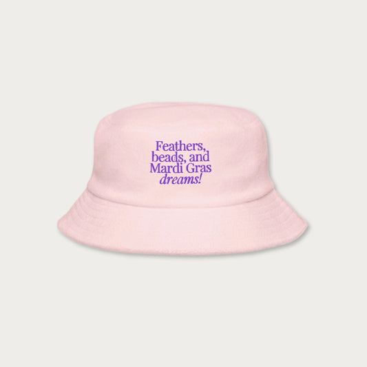 Mardi Gras dreams Terry cloth bucket hat