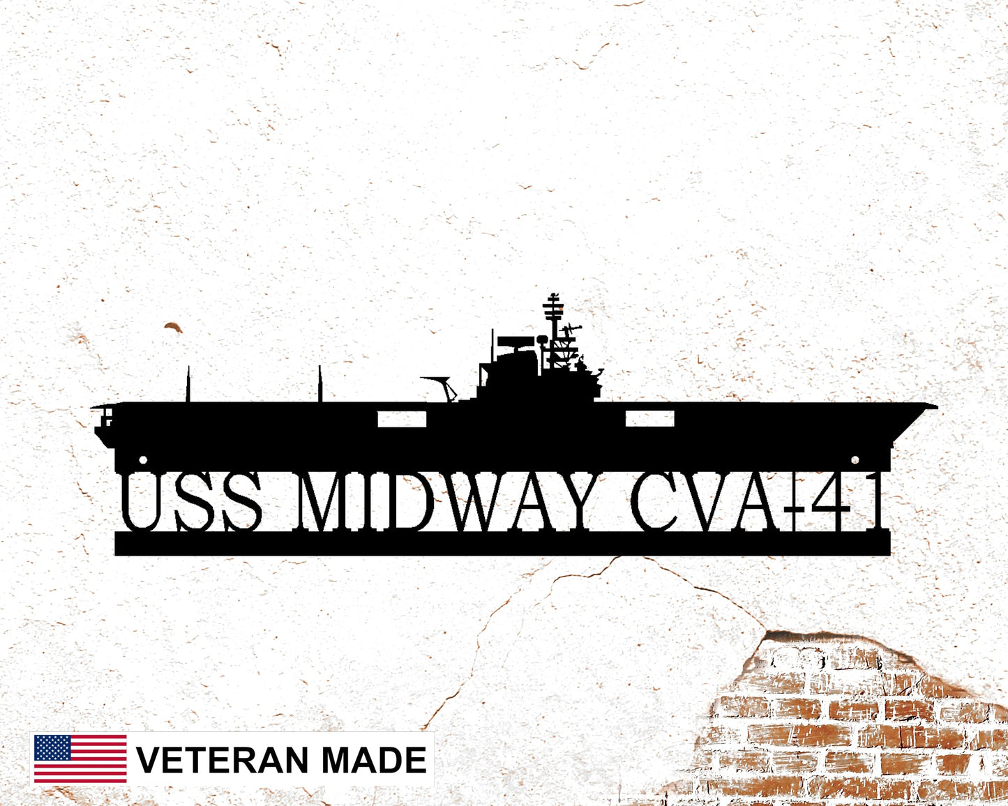 CVA-41 USS Midway Aircraft Carrier Ship Personalized Metal Sign