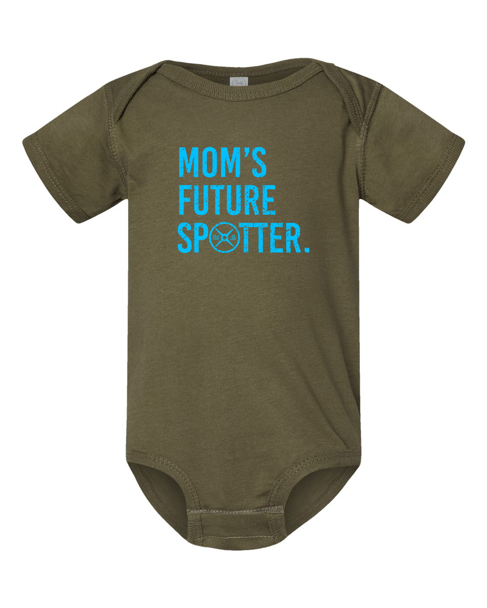 Moms Future Spotter Onesie (With Blue Text)