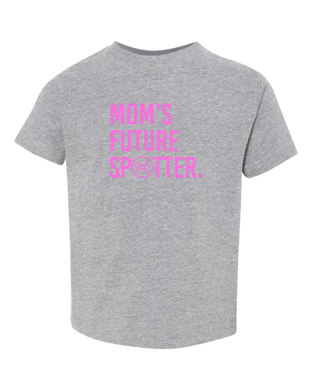 Mom Future Spotter Toddler Tee (With Pink Text)