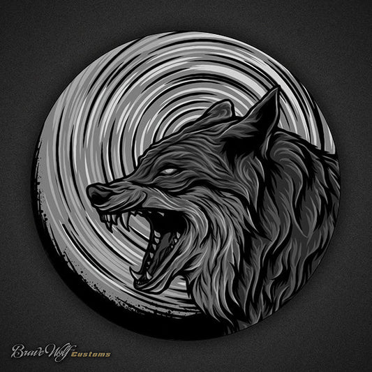 Moon Wolf - 5 Inch Decal