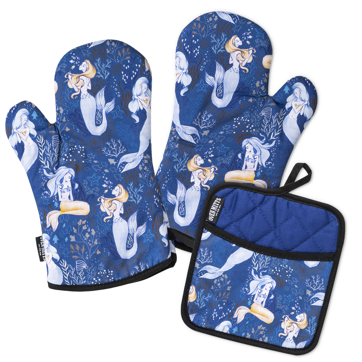 Magical Mermaid Oven Mitts And Potholder Set