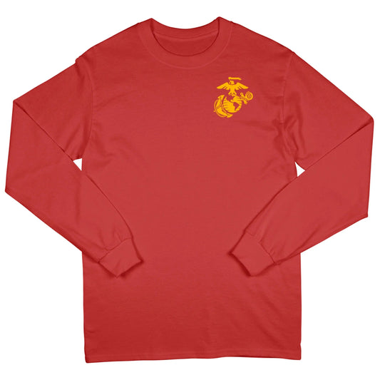 Marines Gold EGA Chest Seal Long Sleeve Tee