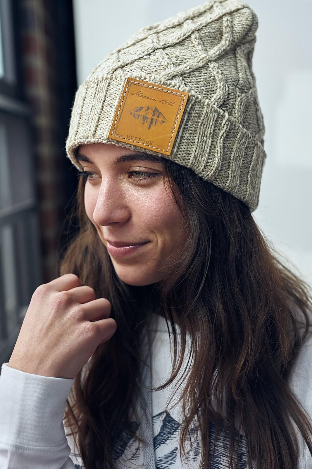 Campfire Beanie | Ribbed Knit Wool | Oatmeal