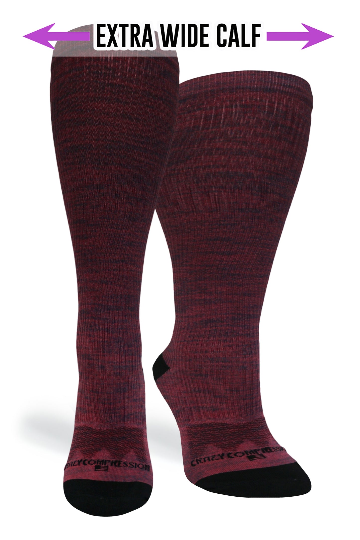 Maroon Heather - (Standard & Extra Wide)