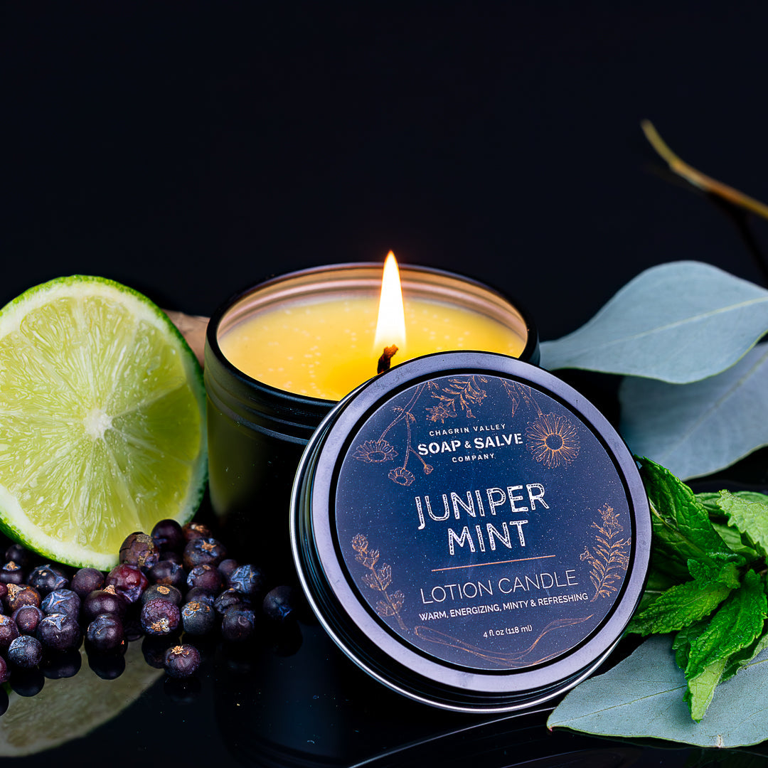 Body & Massage Candle: Juniper Mint