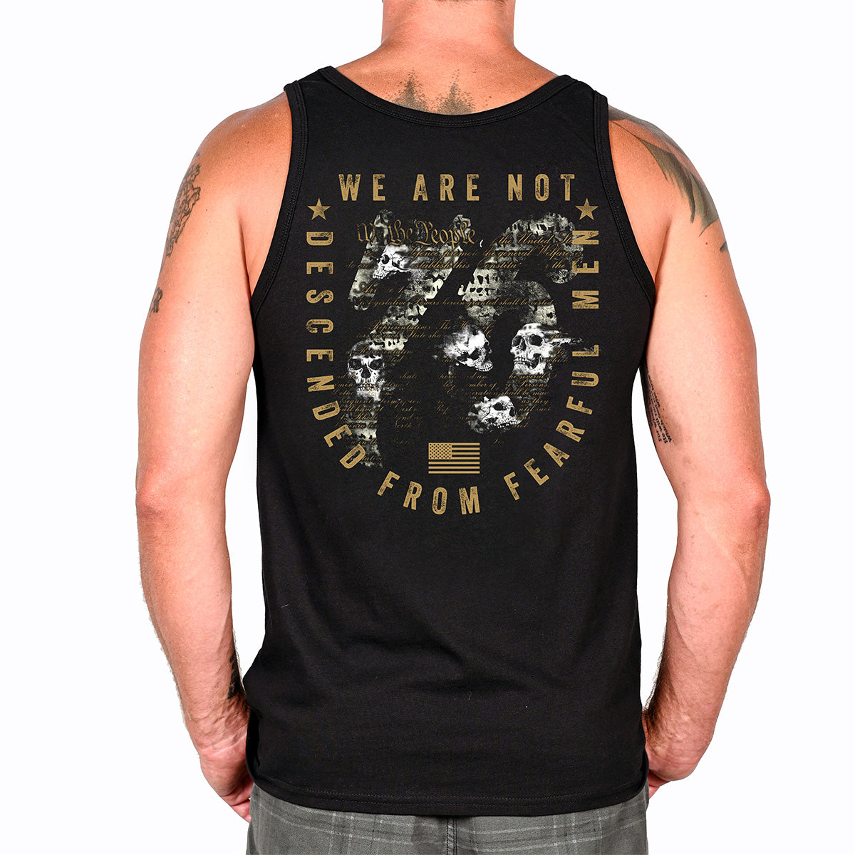 Men's We Are Not Descended From Fearful Men Patriotic Tank Top