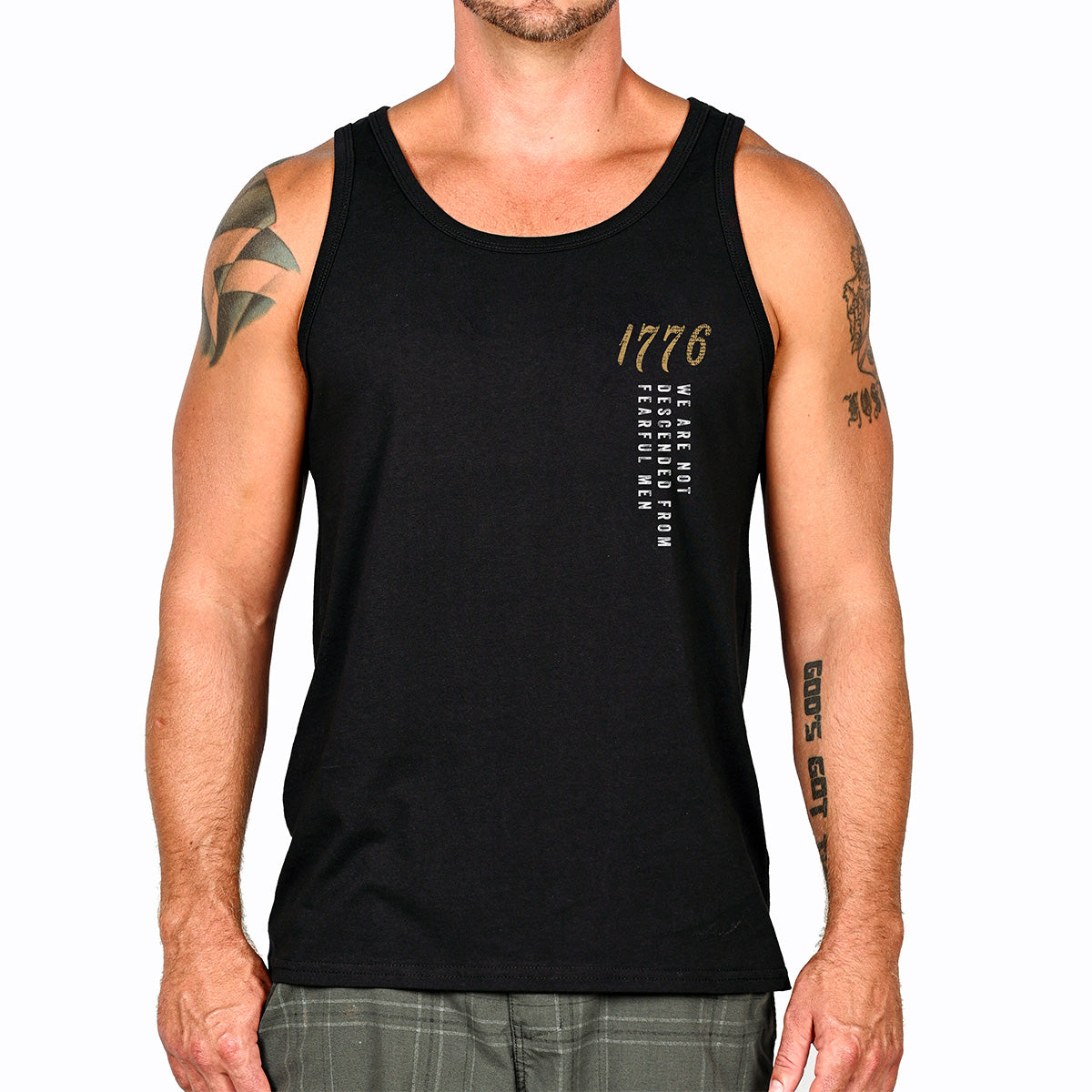 Men's We Are Not Descended From Fearful Men Patriotic Tank Top