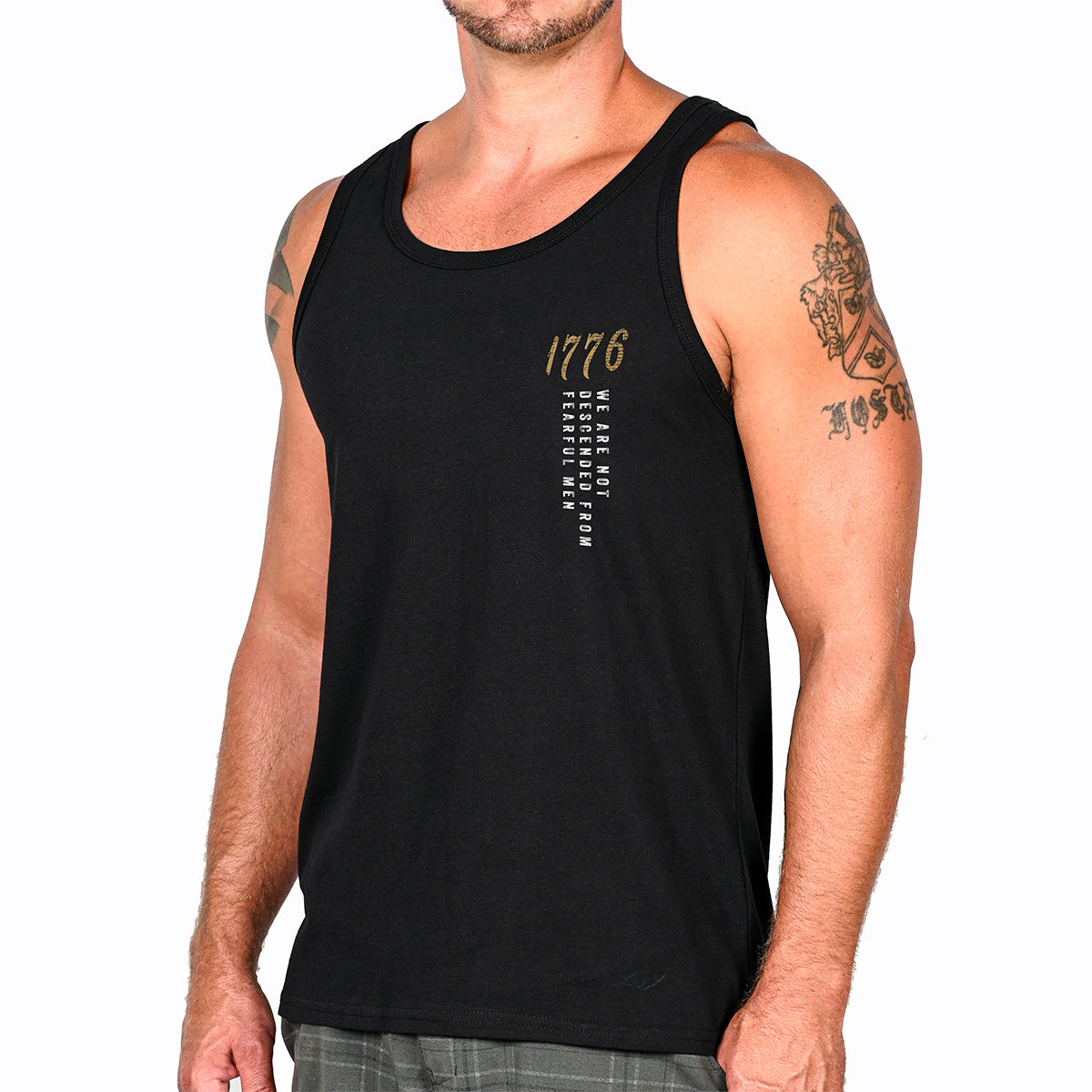 Men's We Are Not Descended From Fearful Men Patriotic Tank Top