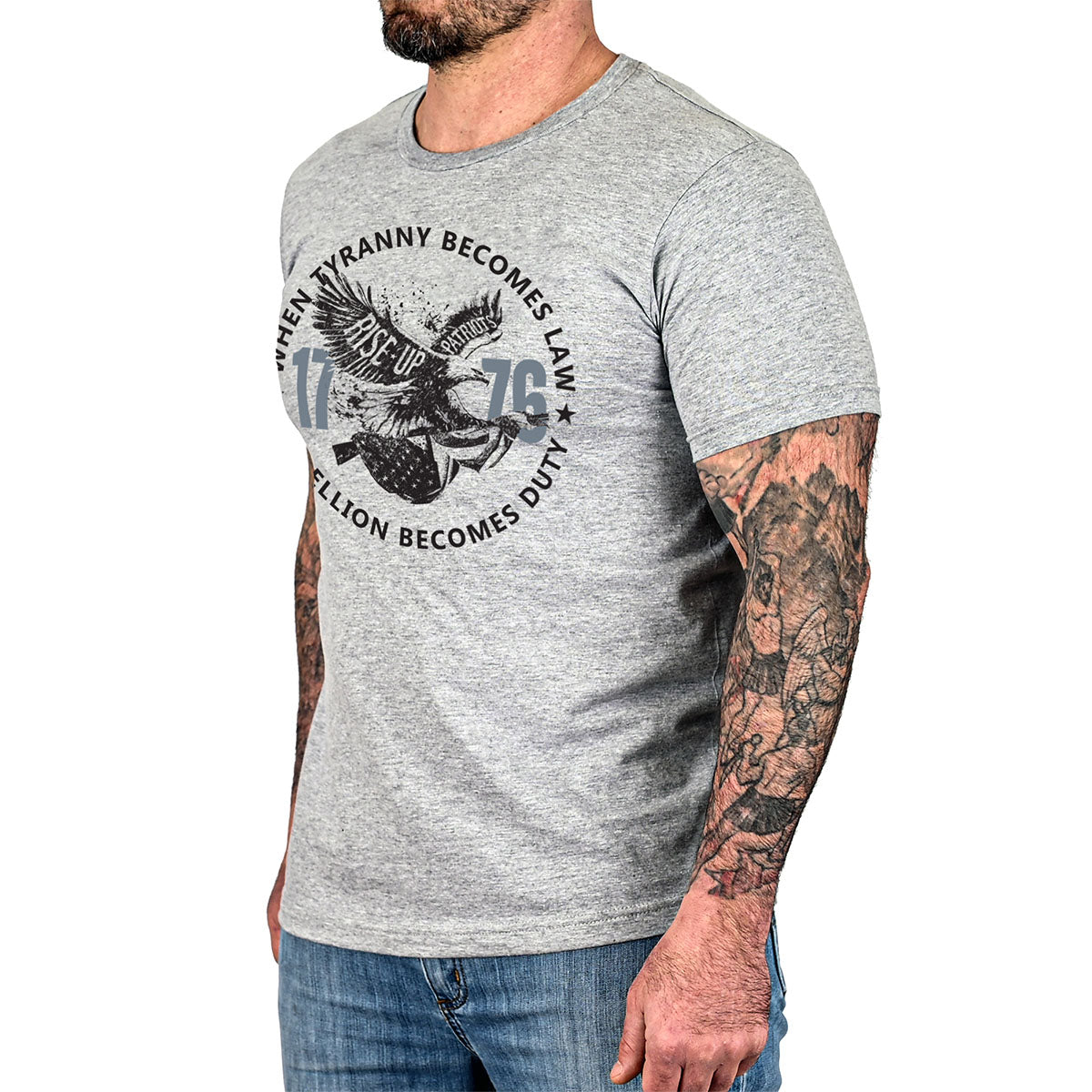 Men's When Tyranny Becomes Law Patriotic T-Shirt